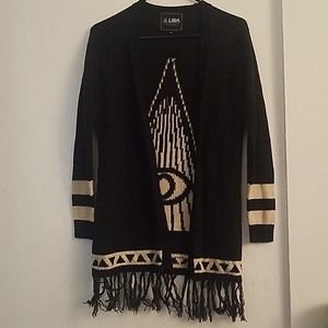 Black and tan cardigan